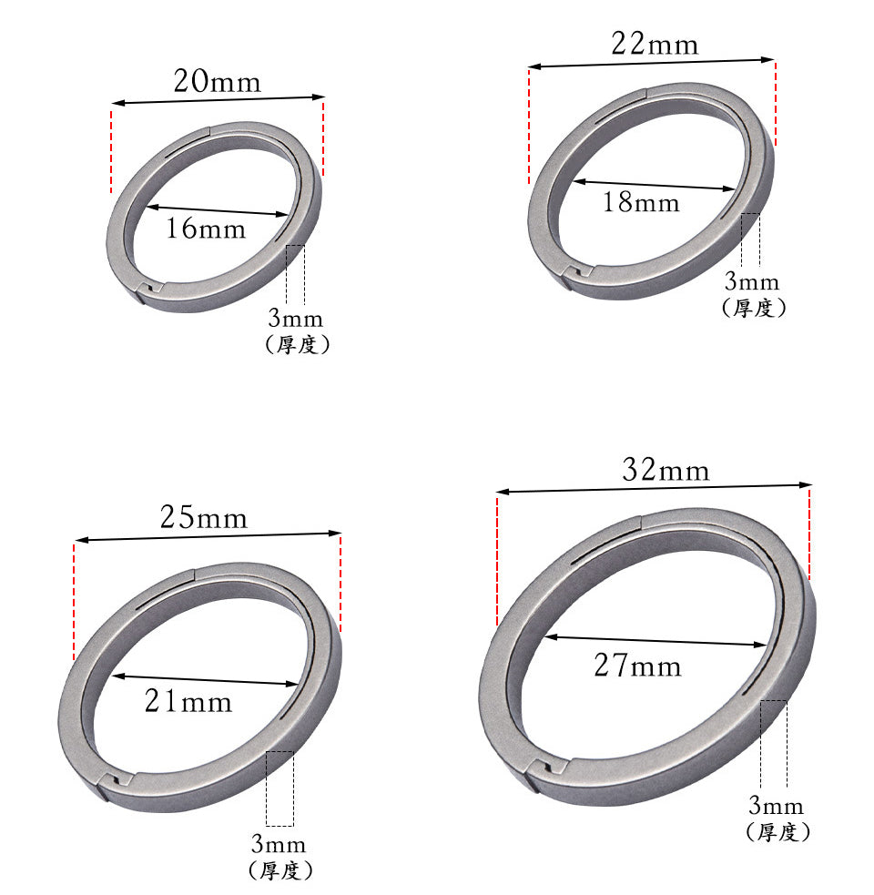 Titanium Alloy Key Rings Keychains Buckle Pendant Super Light Man Car Keychain for Male Creativity Gift Keyfobs Crafts Key Ring