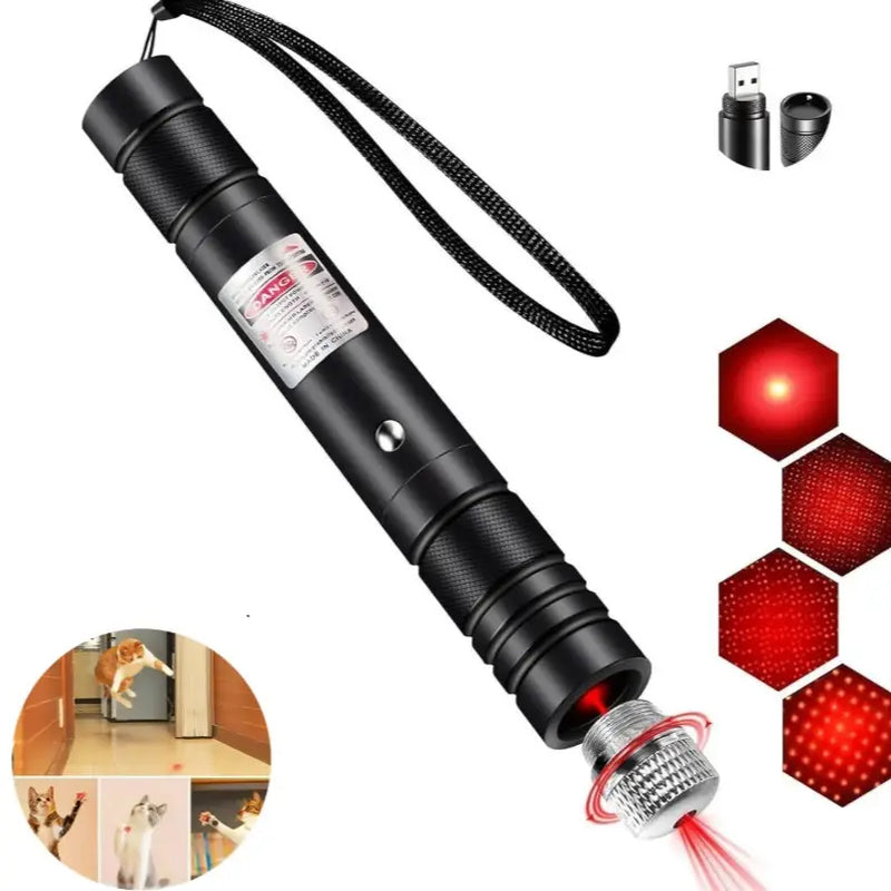 Rechargeable Green Laser Pointer for TV, LED & LCD Screen Presentations, Office, Outdoor, Construction & Pet Interactive Play