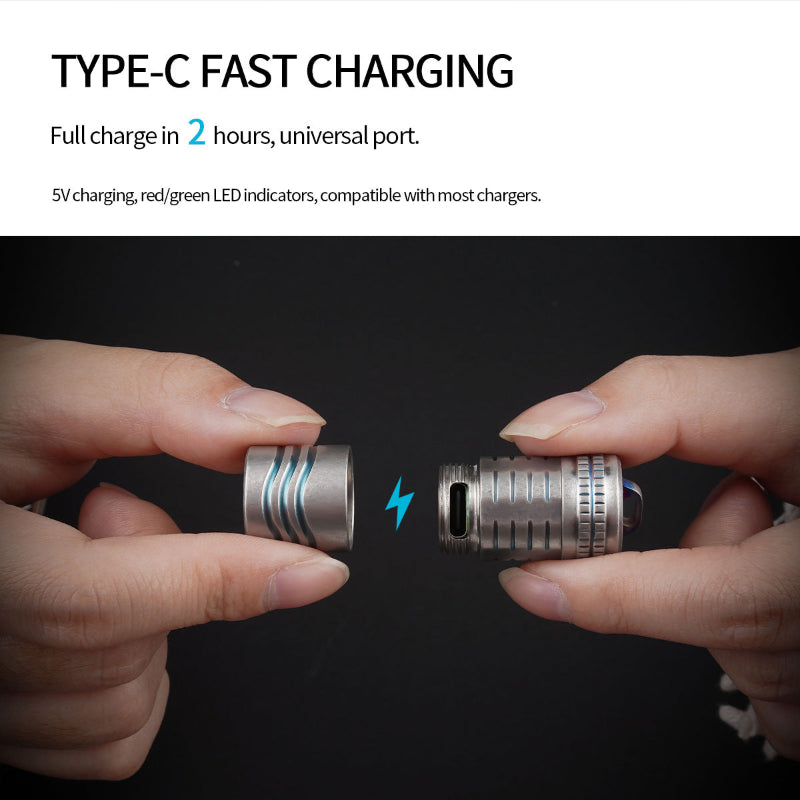 Keychain TItanium Alloy Flashlight EDC Super Bright Mini led flashligts with Pocket Size