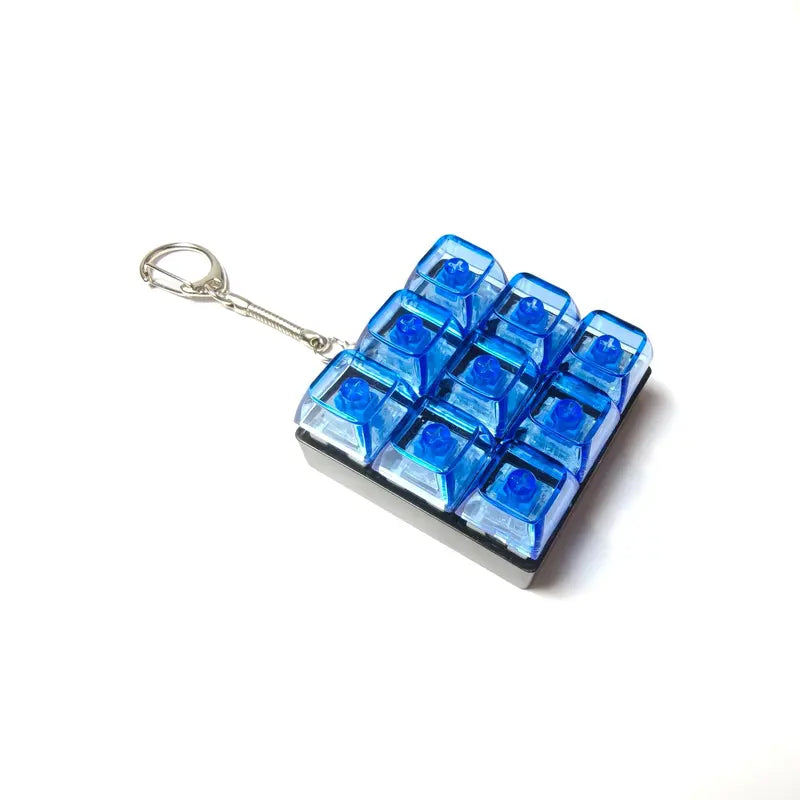 Keyboard Keychain RGB Fidget Toy Light up Sensory Toy Stress Relief Toy Portable Gift for Teens and Adults
