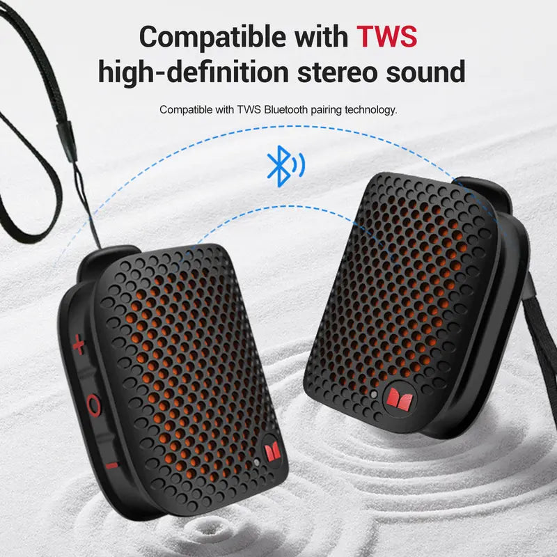 MONSTER M3 Mini Bluetooth Speaker - Compact Magnetic Clip-On Wearable, TWS Stereo Sound, Enhanced Cleaning, IPX7 Rechargeable Magnetic Waterproof, 80G Lightweight Portable No-Cable for Outdoor Activities, Tiktokshopbacktoschool, Bluetooth Speakers, Magnet