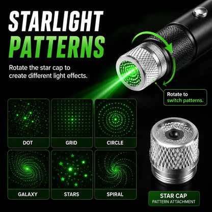 Rechargeable Green Laser Pointer for TV, LED & LCD Screen Presentations, Office, Outdoor, Construction & Pet Interactive Play