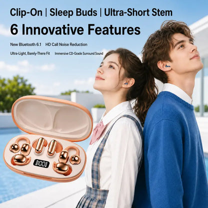 PAXA JC680 3-In-1 Chargeable Bluetooth 6.0 Wireless Earbuds - In-Ear Headphones, Clip-On & Sleep Designs, Smart LED Case, HD Stereo Sound, Comfortable Fit for Sports, Noise Isolation, Android & Ios Compatible, Sports Wireless Earbuds,Techvibes
