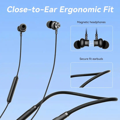 Acer OHR658 Waterproof Neckband Bluetooth Headphones - In-Ear ANC Wireless Earbuds with 48-Hour Playtime, Sound Isolation, Silicone Memory Foam Fit, and Hands-Free Calling for Sports and Fitness