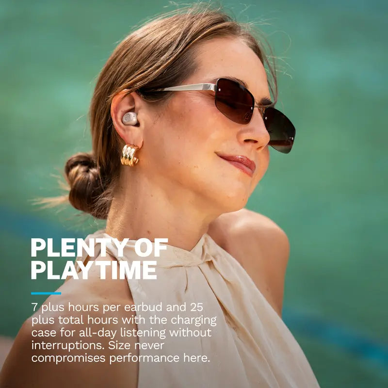 JLab JBuds Mini ANC True Wireless Earbuds with Active Noise Cancelling, Spatial Audio, Bluetooth 6, IP55 Water Resistance, and Find My Integration for iOS and Android