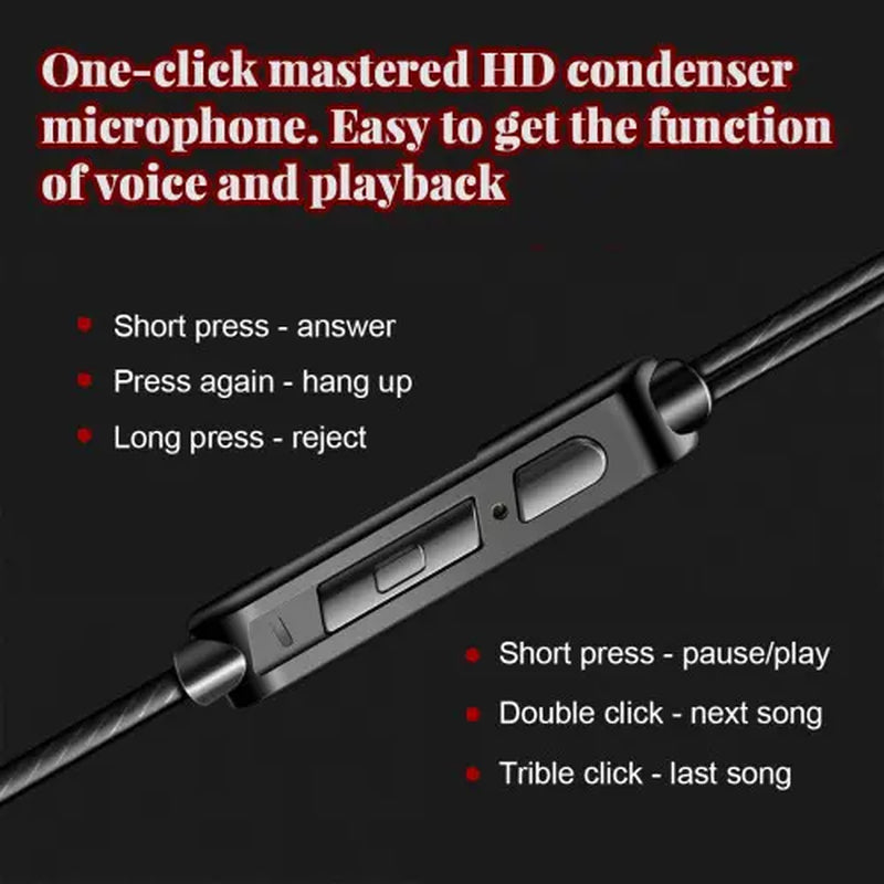 AK6 Wired Gaming Earbuds - Hi-Fi In-Ear Headset with Active Noise Reduction, Microphone, Heavy Bass Stereo Audio, 3.5mm Jack for Gaming, Music, PC, and Mobile Devices