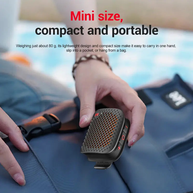 MONSTER M3 Mini Bluetooth Speaker - Compact Magnetic Clip-On Wearable, TWS Stereo Sound, Enhanced Cleaning, IPX7 Rechargeable Magnetic Waterproof, 80G Lightweight Portable No-Cable for Outdoor Activities, Tiktokshopbacktoschool, Bluetooth Speakers, Magnet