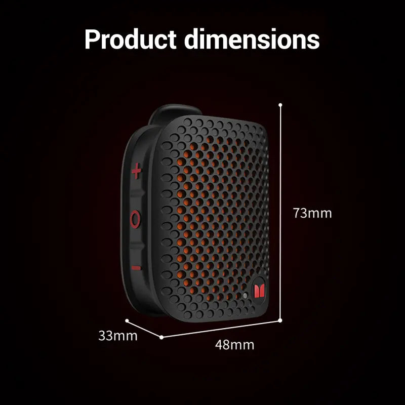 MONSTER M3 Mini Bluetooth Speaker - Compact Magnetic Clip-On Wearable, TWS Stereo Sound, Enhanced Cleaning, IPX7 Rechargeable Magnetic Waterproof, 80G Lightweight Portable No-Cable for Outdoor Activities, Tiktokshopbacktoschool, Bluetooth Speakers, Magnet