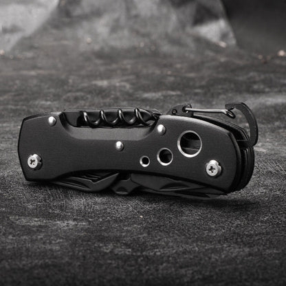 15 Function All in One Mysterious Black Folding Multi Function Pocket Knife