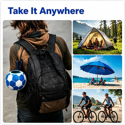 Soccer-Shaped Bluetooth 5.0 Wireless Stereo Speaker - 5W LED Light, ABS Body, 4.72In Diameter, Crystal Hi-Res Audio, 20Khz Bass, USB/TF Connectivity, up to 6H Battery Life, Smartphone Compatible, Compact Desktop Gift (Black, Colorful) for Outdoor Use