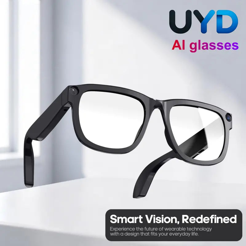 UYD-AI Glasses,Smart Vision,Driving, Travel - Multiple Languages AI Translation with Chat GPT, HD Voice