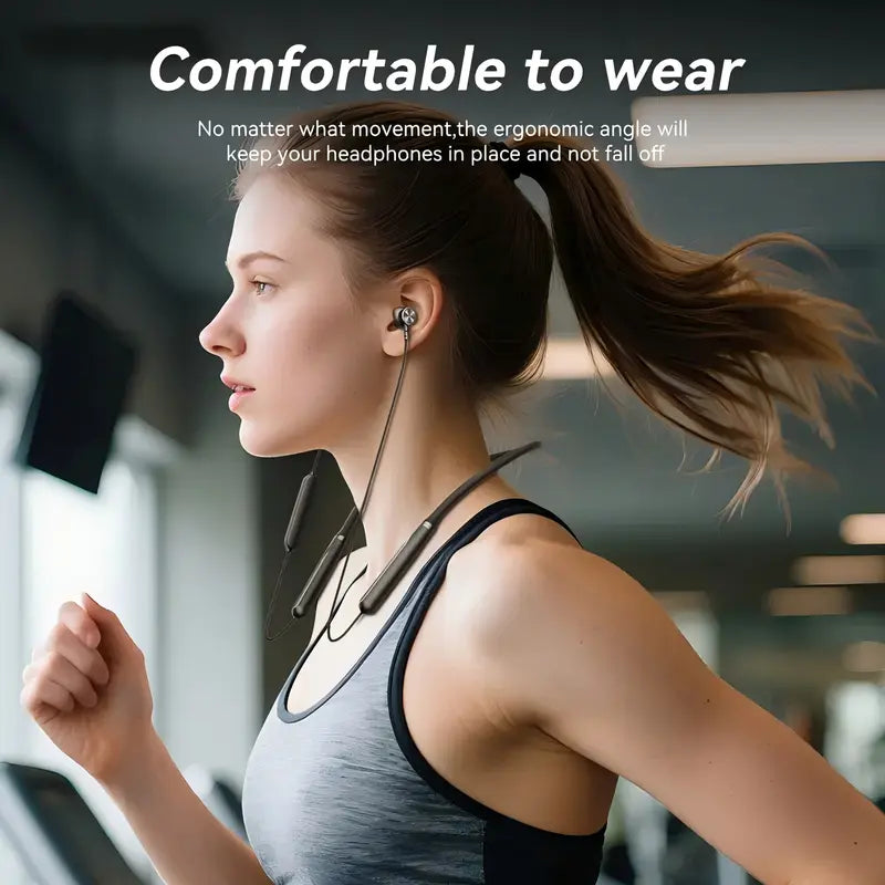 Acer OHR658 Waterproof Neckband Bluetooth Headphones - In-Ear ANC Wireless Earbuds with 48-Hour Playtime, Sound Isolation, Silicone Memory Foam Fit, and Hands-Free Calling for Sports and Fitness