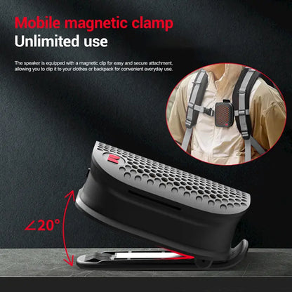 MONSTER M3 Mini Bluetooth Speaker - Compact Magnetic Clip-On Wearable, TWS Stereo Sound, Enhanced Cleaning, IPX7 Rechargeable Magnetic Waterproof, 80G Lightweight Portable No-Cable for Outdoor Activities, Tiktokshopbacktoschool, Bluetooth Speakers, Magnet