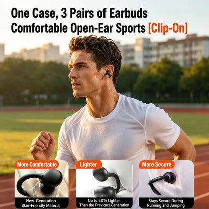 PAXA JC680 3-In-1 Chargeable Bluetooth 6.0 Wireless Earbuds - In-Ear Headphones, Clip-On & Sleep Designs, Smart LED Case, HD Stereo Sound, Comfortable Fit for Sports, Noise Isolation, Android & Ios Compatible, Sports Wireless Earbuds,Techvibes