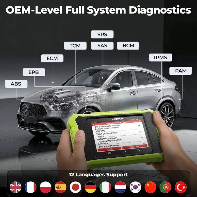 Creader Elite X500 Handheld Automotive Bidirectional Scan Tool - Comprehensive OBD2 Diagnostic Tool with Free Reset Services, ECU Coding, Auto VIN, Wireless Support, Lifetime Free Updates, and Tool Upgrade