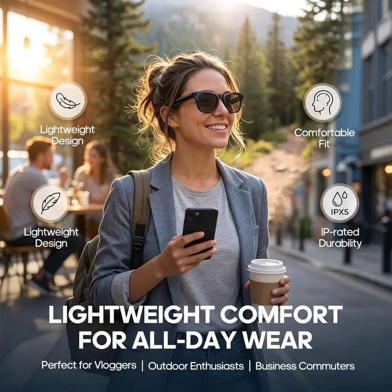 UYD-AI Glasses,Smart Vision,Driving, Travel - Multiple Languages AI Translation with Chat GPT, HD Voice