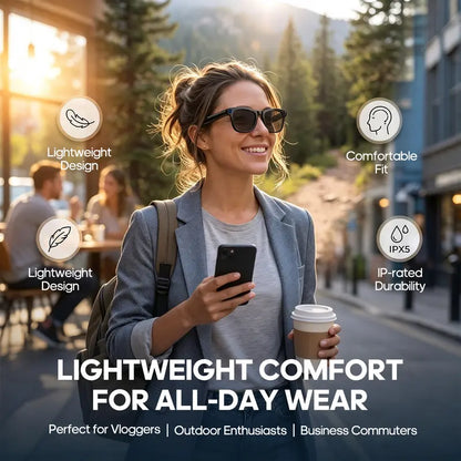 UYD-AI Glasses,Smart Vision,Driving, Travel - Multiple Languages AI Translation with Chat GPT, HD Voice