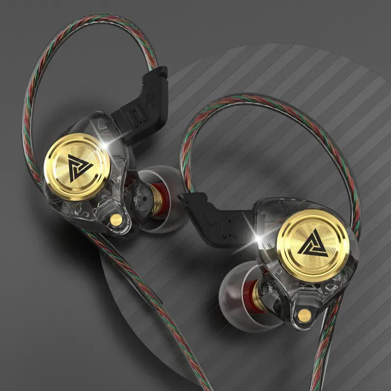 【Flash Sale】Qkz AK3 Portable Wired In-Ear Headphone with Mic - Hifi Sound, Deep Subwoofer Bass, Noise Cancelling, Transparent Iems, Electronic Cable Connection, Audio Gaming Earbuds, Console Accessory, Geek Gift for Gamers