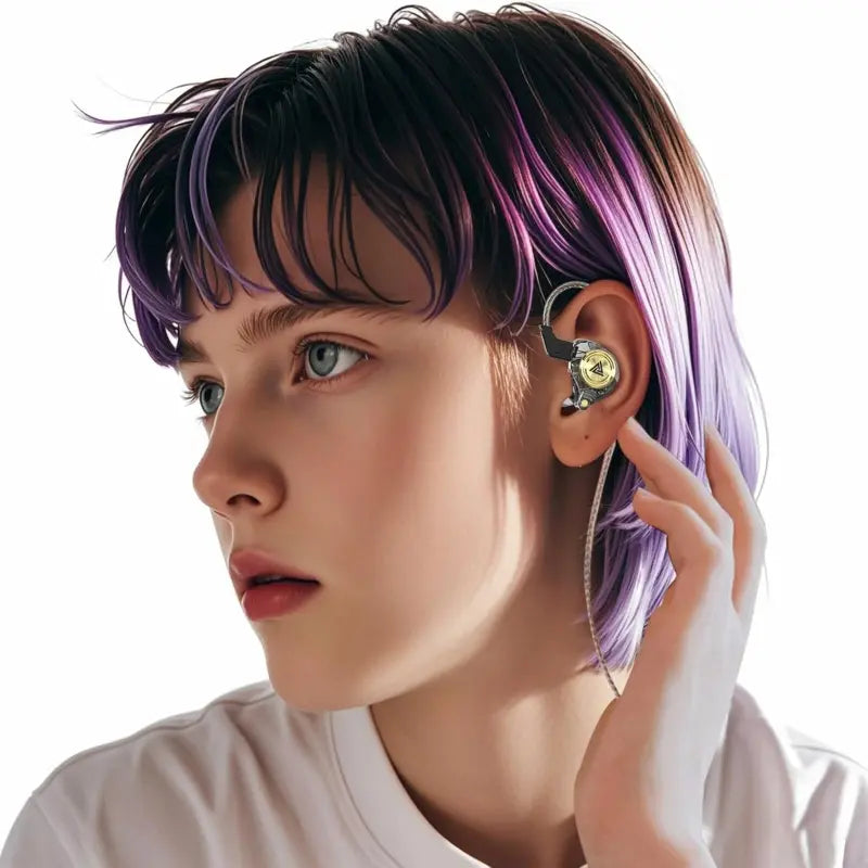 【Flash Sale】Qkz AK3 Portable Wired In-Ear Headphone with Mic - Hifi Sound, Deep Subwoofer Bass, Noise Cancelling, Transparent Iems, Electronic Cable Connection, Audio Gaming Earbuds, Console Accessory, Geek Gift for Gamers