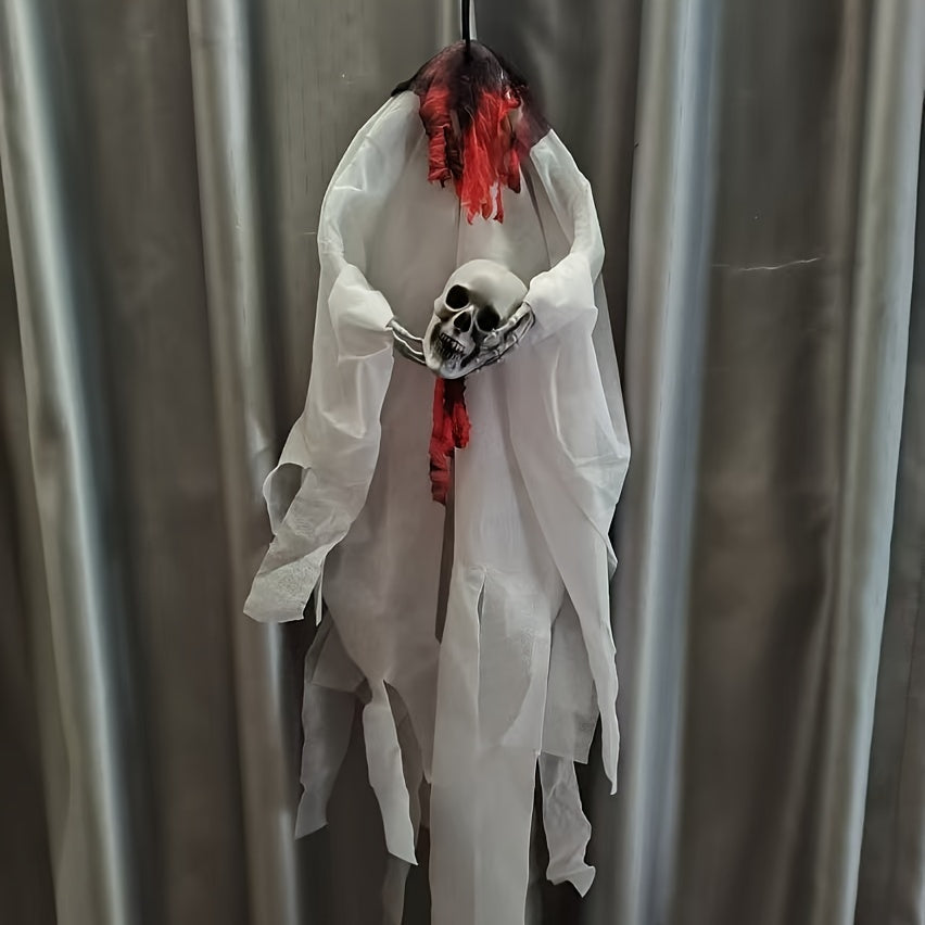 Horror Hanging Ghost Pendant Head in Hands
