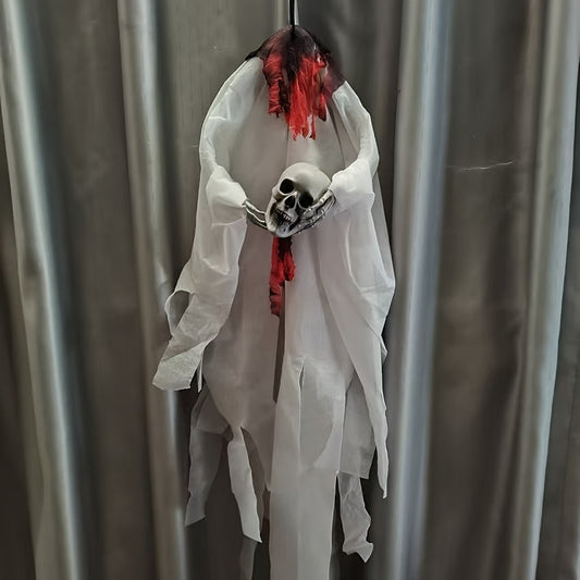 Horror Hanging Ghost Pendant Head in Hands