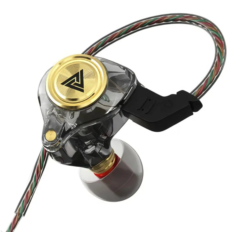 【Flash Sale】Qkz AK3 Portable Wired In-Ear Headphone with Mic - Hifi Sound, Deep Subwoofer Bass, Noise Cancelling, Transparent Iems, Electronic Cable Connection, Audio Gaming Earbuds, Console Accessory, Geek Gift for Gamers