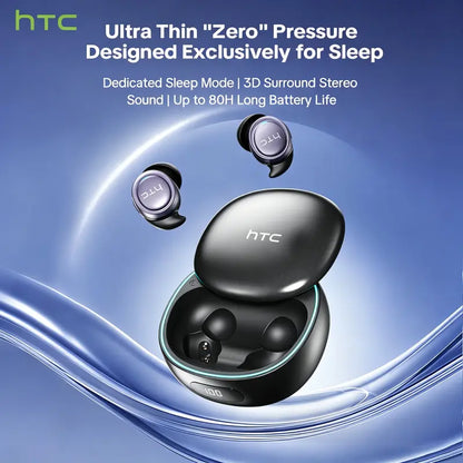 HTC NE96 Mini Invisible Translation Earbuds - Metal-Plastic Bluetooth 6.0 300Mah Rechargeable In-Ear Wireless Headphones, Life Waterproof Earbuds with Noise Isolation Mic, Remote Control, Electronic Cool Gadgets for Sports, Gifts for Adults,Techvibes
