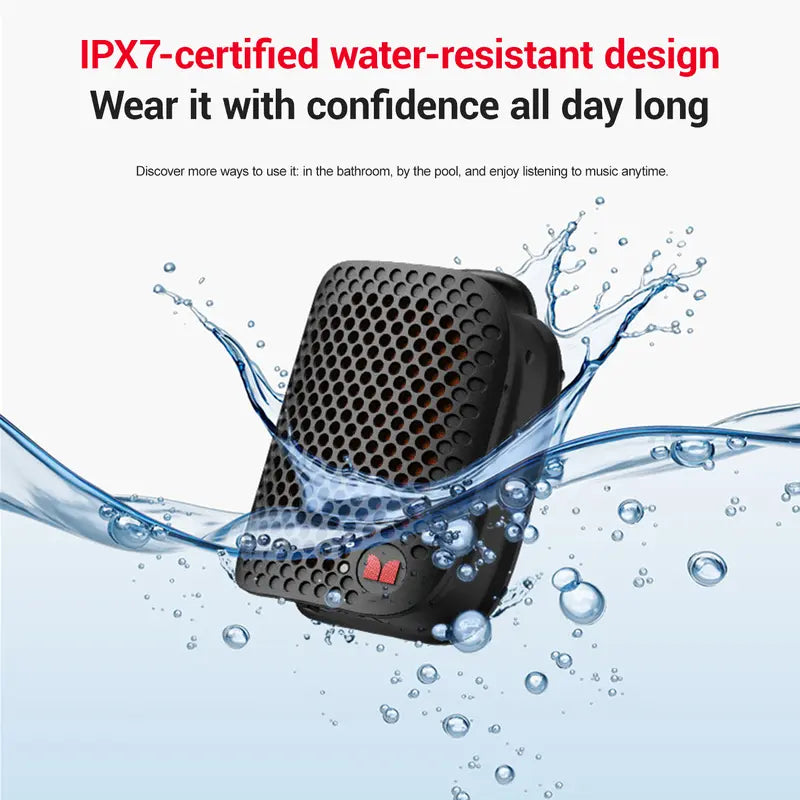 MONSTER M3 Mini Bluetooth Speaker - Compact Magnetic Clip-On Wearable, TWS Stereo Sound, Enhanced Cleaning, IPX7 Rechargeable Magnetic Waterproof, 80G Lightweight Portable No-Cable for Outdoor Activities, Tiktokshopbacktoschool, Bluetooth Speakers, Magnet