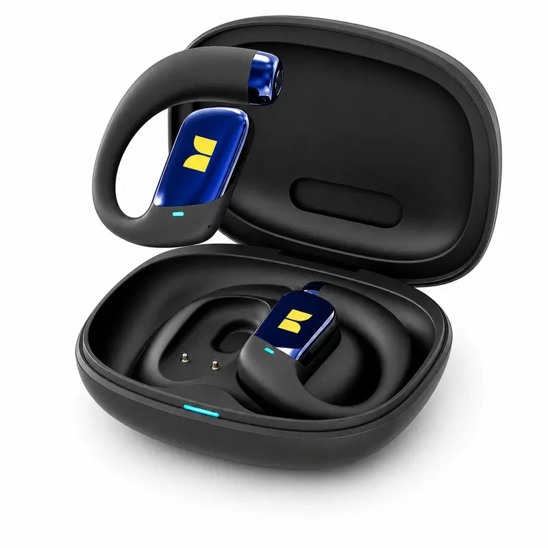 Monster Open Ear Wireless Audio Earbuds - Bluetooth 6.0 Headset with Ear Hooks, Detachable Neckband, 100H Playtime, ENC Calls, Low Latency, Noise Reduction, Secure Comfortable Fit for Running, Gym, Daily Use - Stable Connection - Tiktokshopbacktoschool