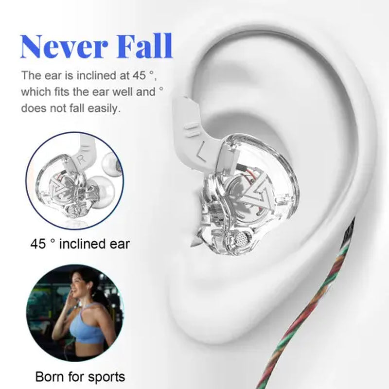 AK6 Wired Gaming Earbuds - Hi-Fi In-Ear Headset with Active Noise Reduction, Microphone, Heavy Bass Stereo Audio, 3.5mm Jack for Gaming, Music, PC, and Mobile Devices