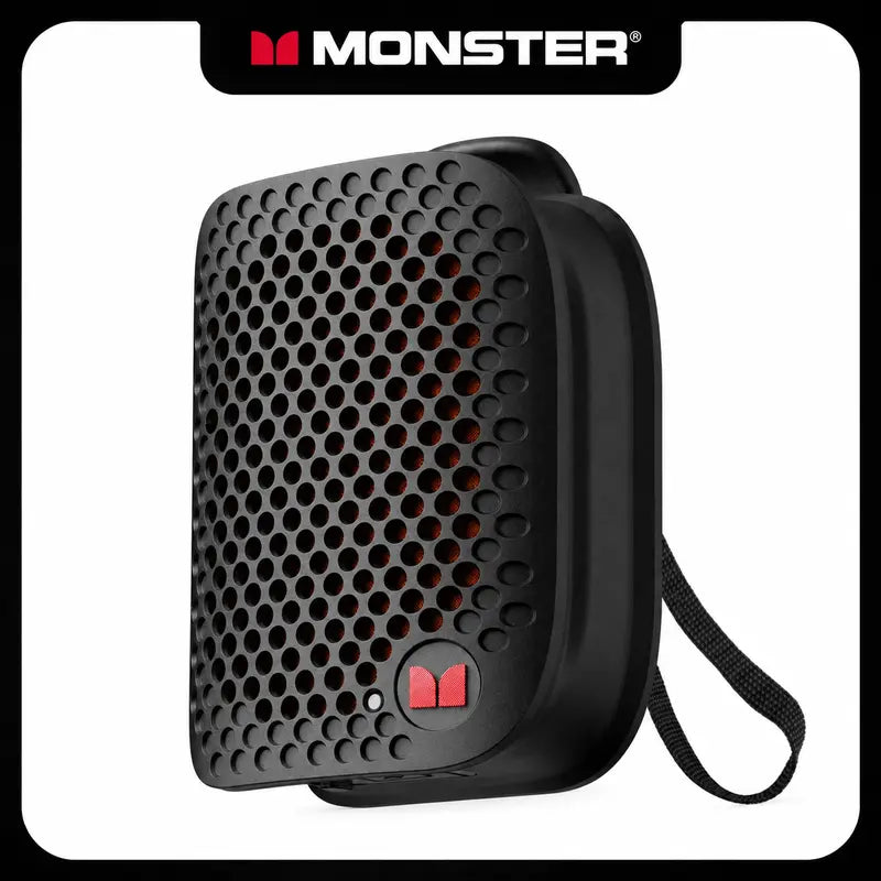 MONSTER M3 Mini Bluetooth Speaker - Compact Magnetic Clip-On Wearable, TWS Stereo Sound, Enhanced Cleaning, IPX7 Rechargeable Magnetic Waterproof, 80G Lightweight Portable No-Cable for Outdoor Activities, Tiktokshopbacktoschool, Bluetooth Speakers, Magnet