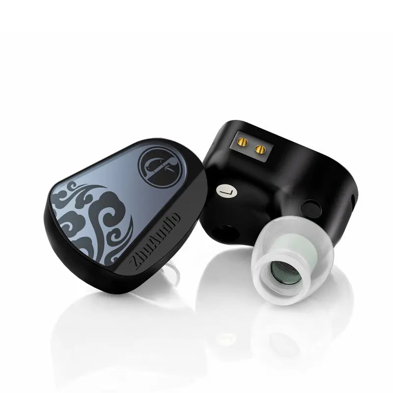 Zhulinniao Z3 Wired IEM Earphones, Metal Dual-Driver Hifi Headphones with Mic, 0.78Mm 2-Pin Detachable Cable, 3.5Mm Jack, Water-Resistant for Gaming, Game Console, Streaming Equipment, Cellphones (10Hz Frequency Response)