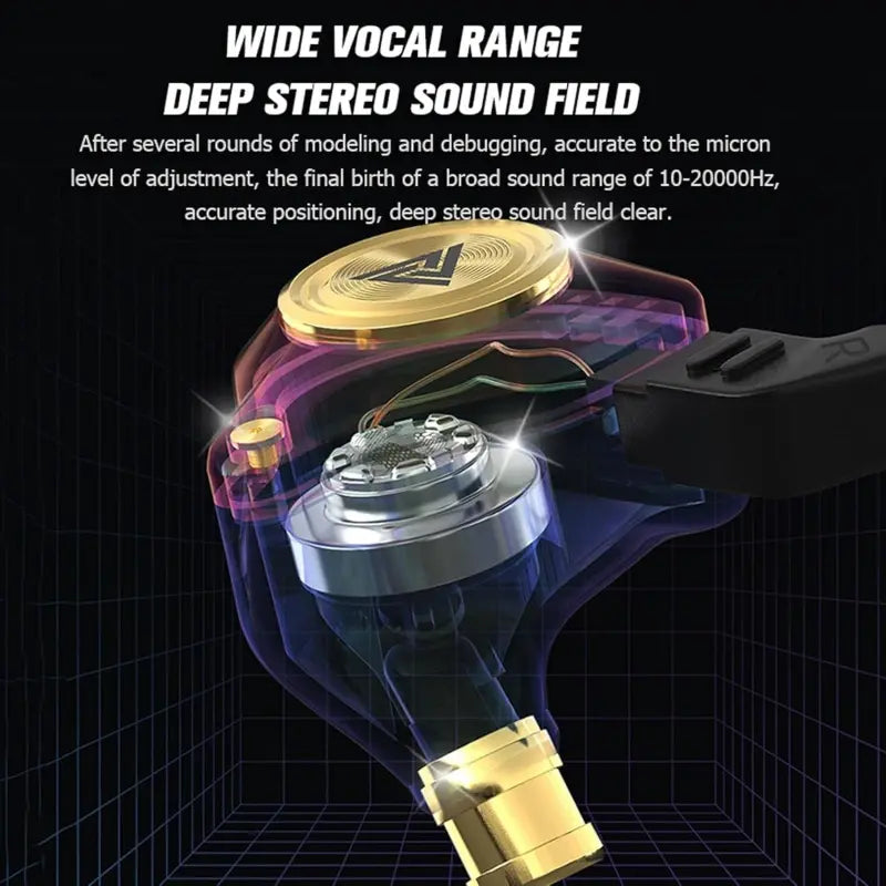 【Flash Sale】Qkz AK3 Portable Wired In-Ear Headphone with Mic - Hifi Sound, Deep Subwoofer Bass, Noise Cancelling, Transparent Iems, Electronic Cable Connection, Audio Gaming Earbuds, Console Accessory, Geek Gift for Gamers