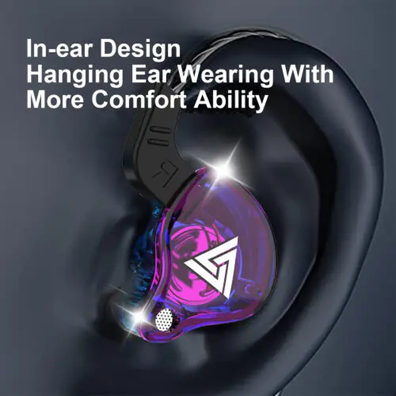 AK6 Wired Gaming Earbuds - Hi-Fi In-Ear Headset with Active Noise Reduction, Microphone, Heavy Bass Stereo Audio, 3.5mm Jack for Gaming, Music, PC, and Mobile Devices